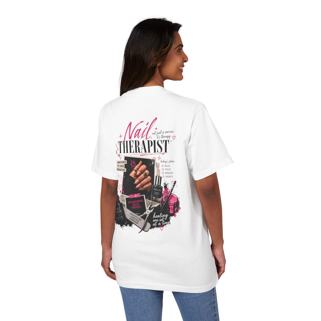 Nail Therapist Oversize T-Shirt — Nail Technician Graphic Tee (Salon Technician Gift)