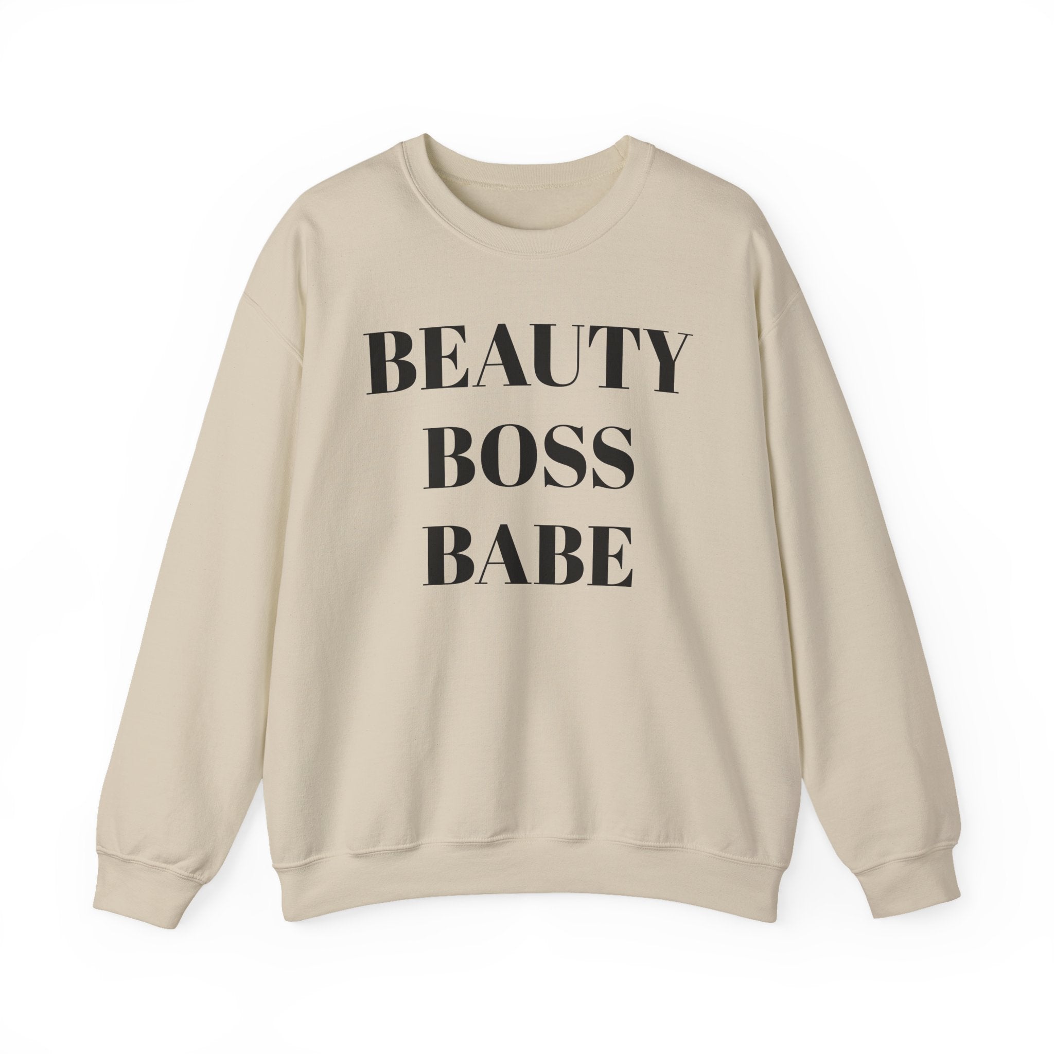 Beauty Boss Babe Sweatshirt | Feminine Typography Crewneck