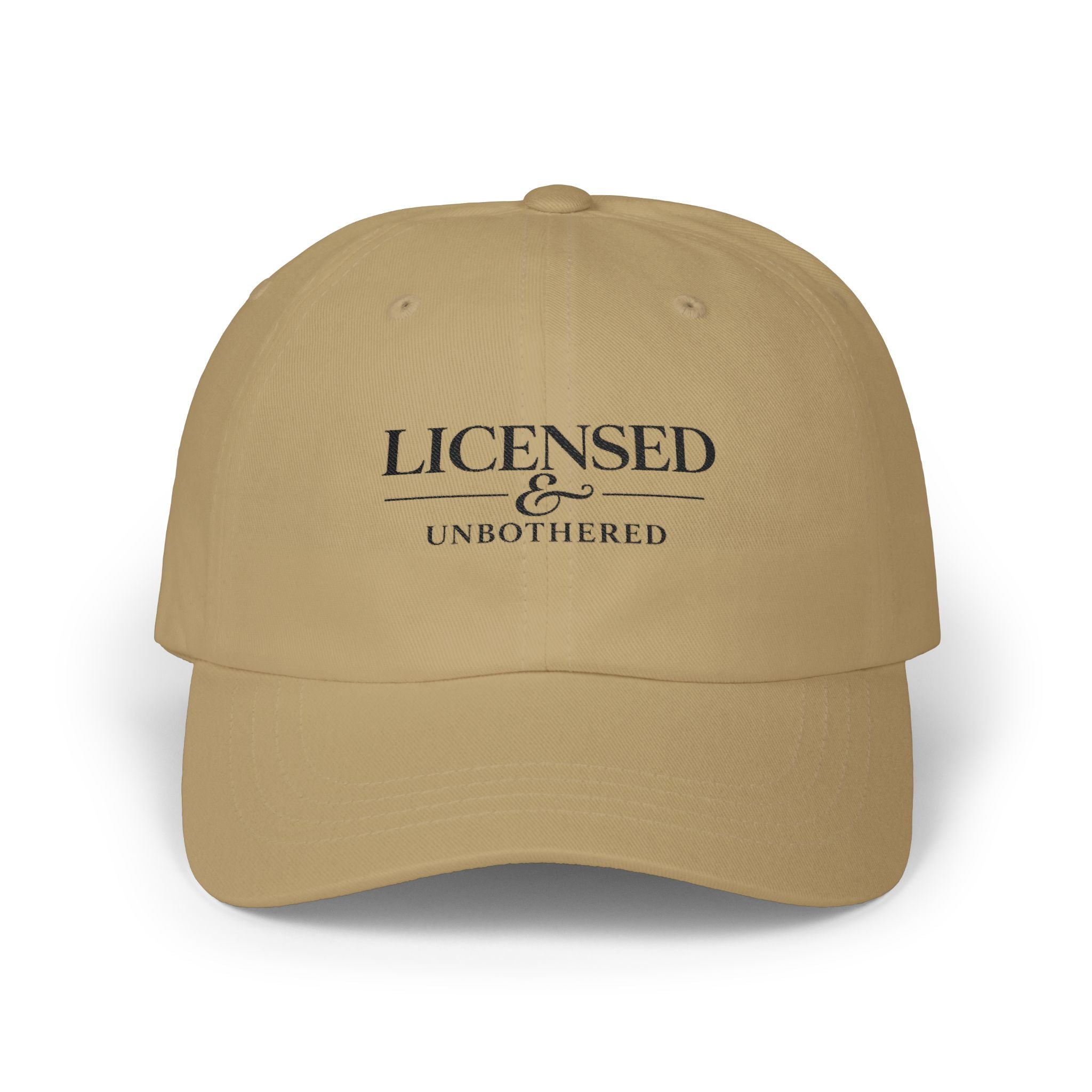 Licensed & Unbothered — Embroidered Premium Cap